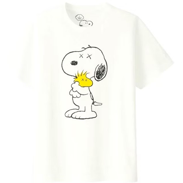 KAWS x Uniqlo x Peanuts Snoopy & Woodstock Tee White – KawsToy